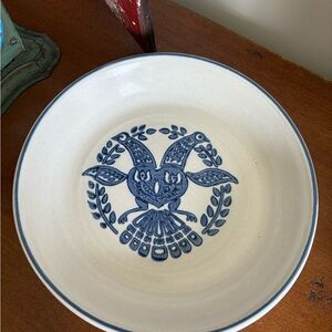 Vintage Blue and White Ceramic Bowl